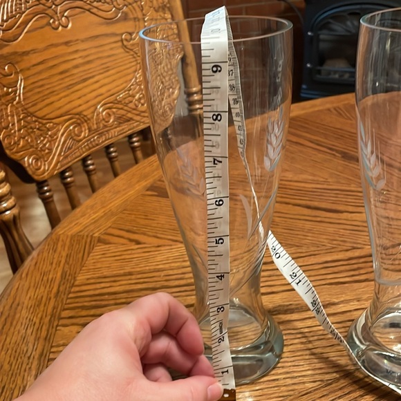 Etched Wheat Glasses (2) - Picture 4 of 7